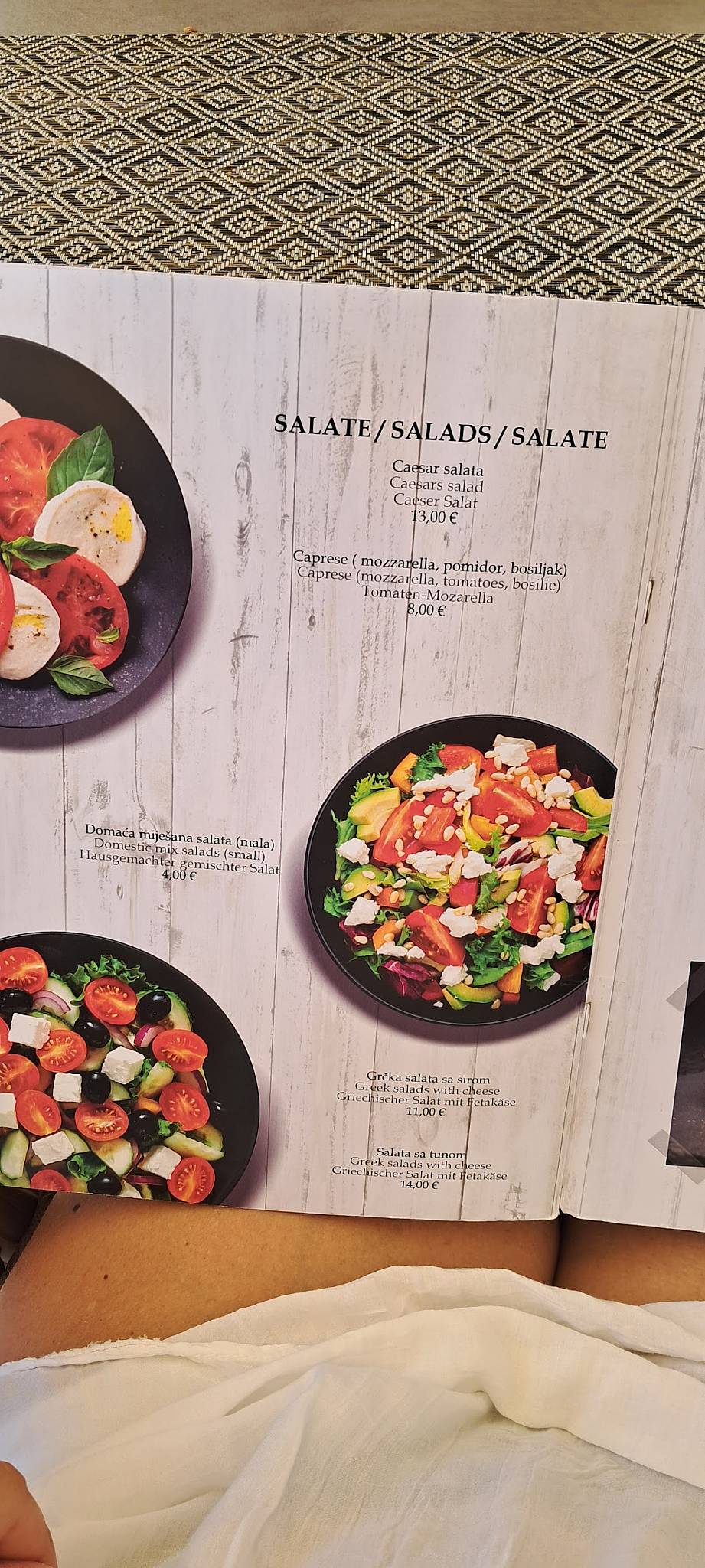 Menu di Aria Restaurant & Bar 