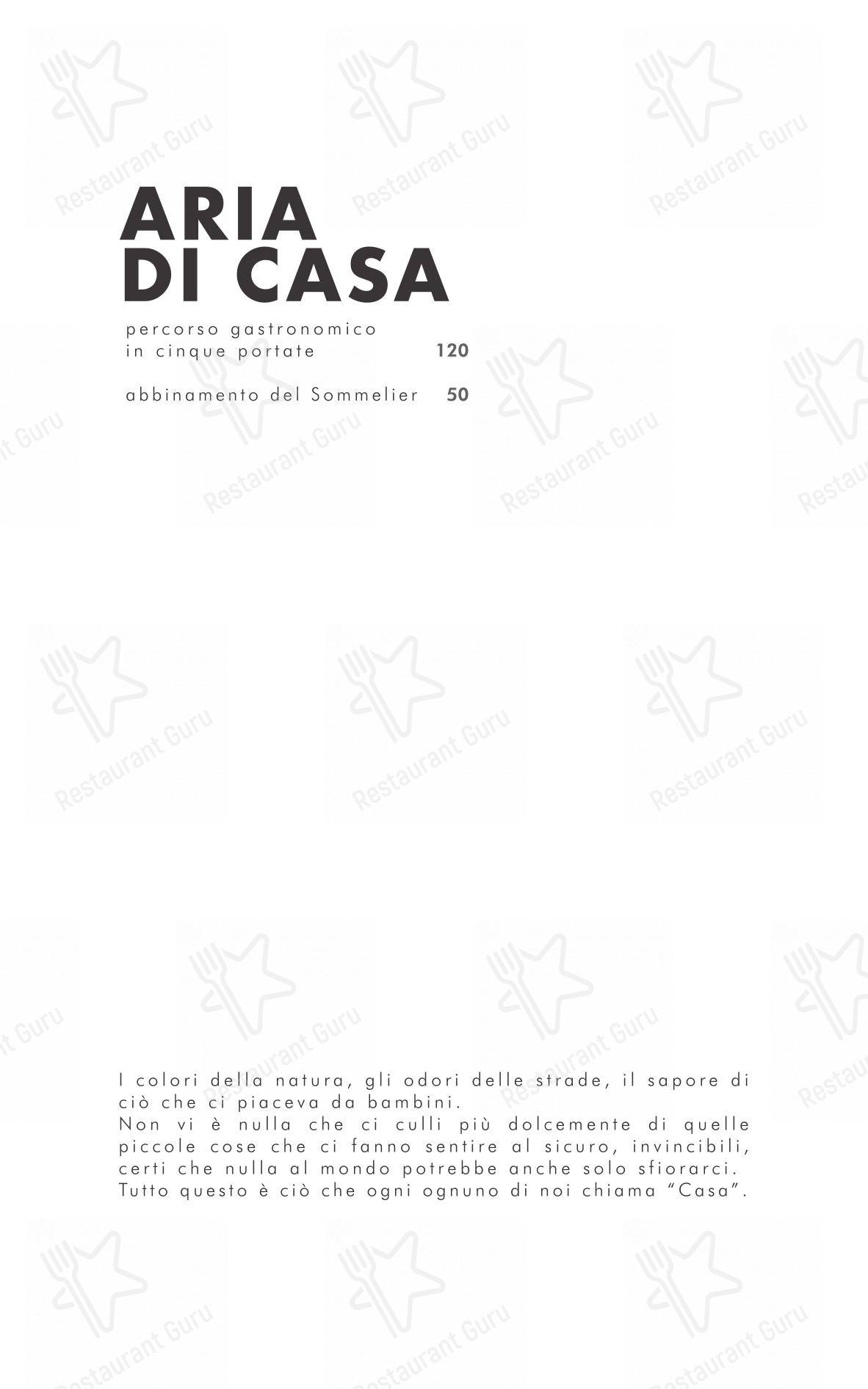 Menu per Aria Restaurant in Napoli