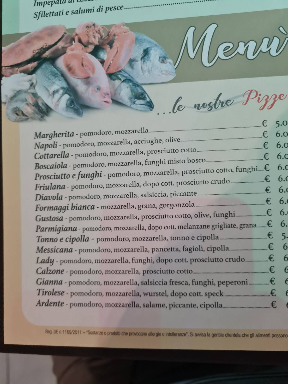 Menu di I Gemelli 