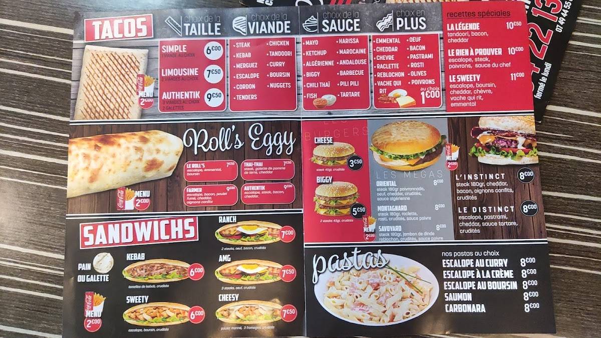 Menu at Authentik Food restaurant, Nice