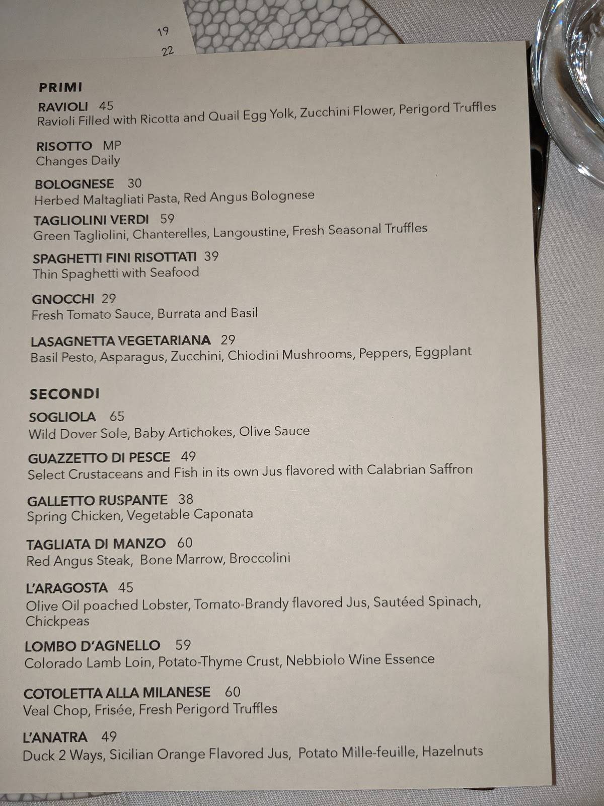 Menu at Avena restaurant, West New York, 22 E 66th St