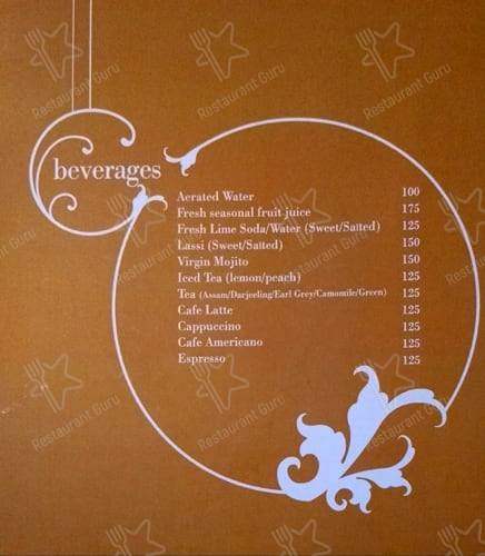 Azure - Grand Mercure Vadodara Surya Palace menu
