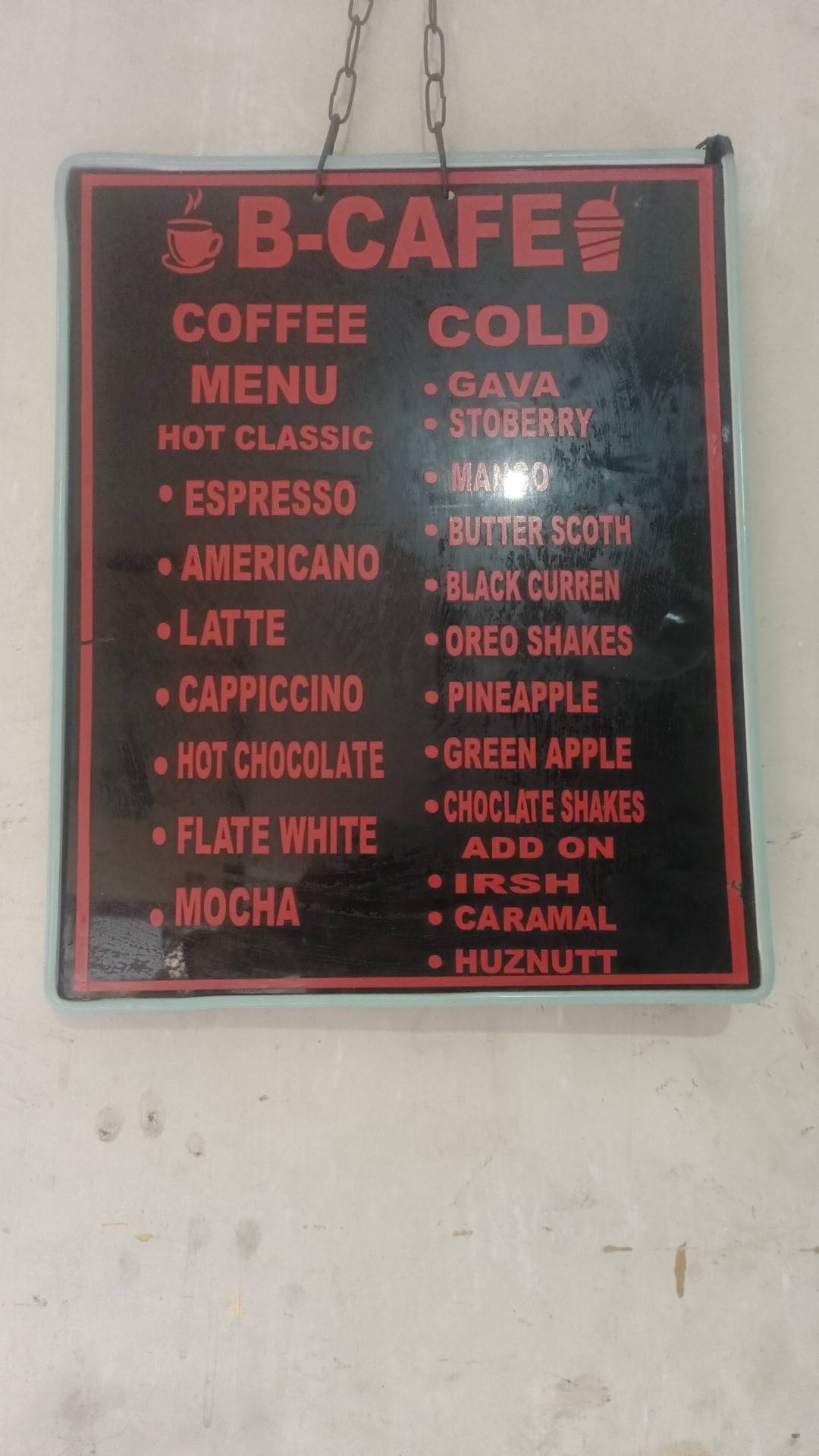 B-Town Bistro menu