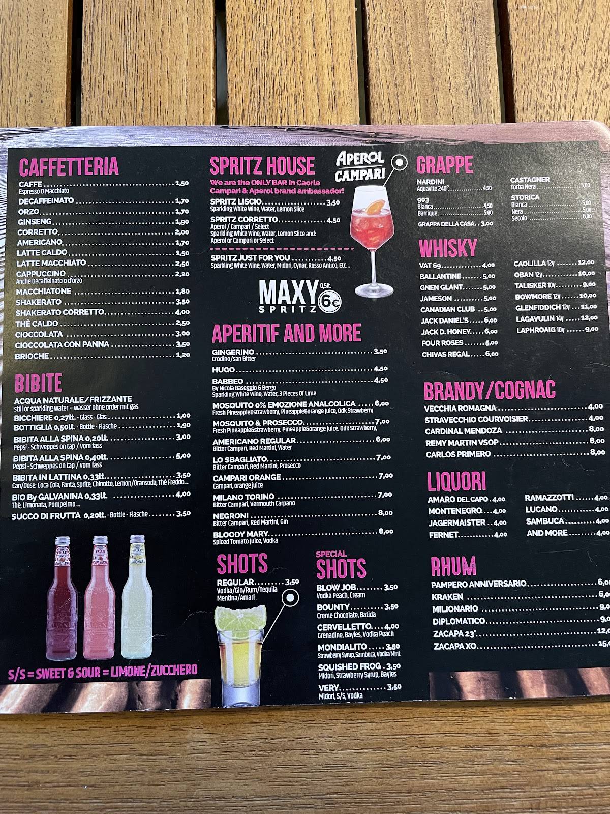 Menu di BAR MOSQUITO 