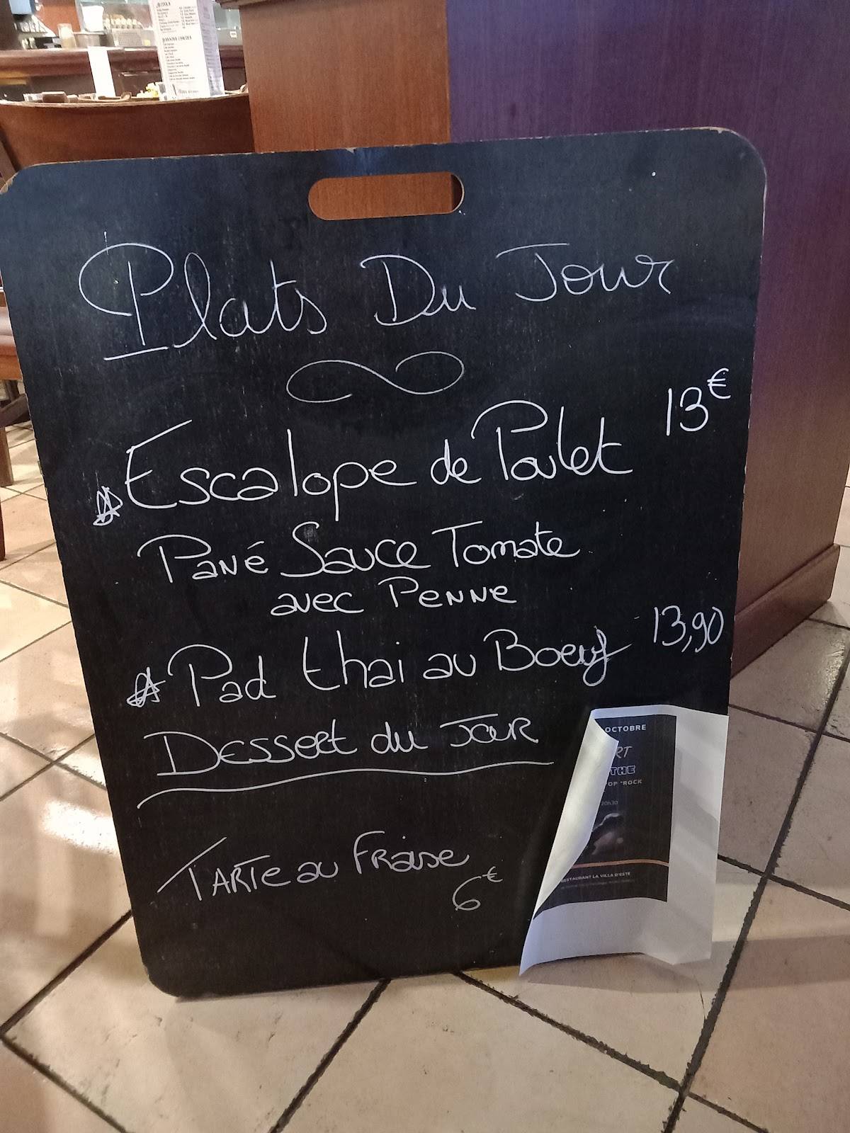 Menu de La Villa d’Este