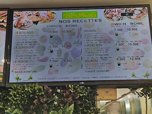 Menu de BERLINOIS DÖNER KEBAB