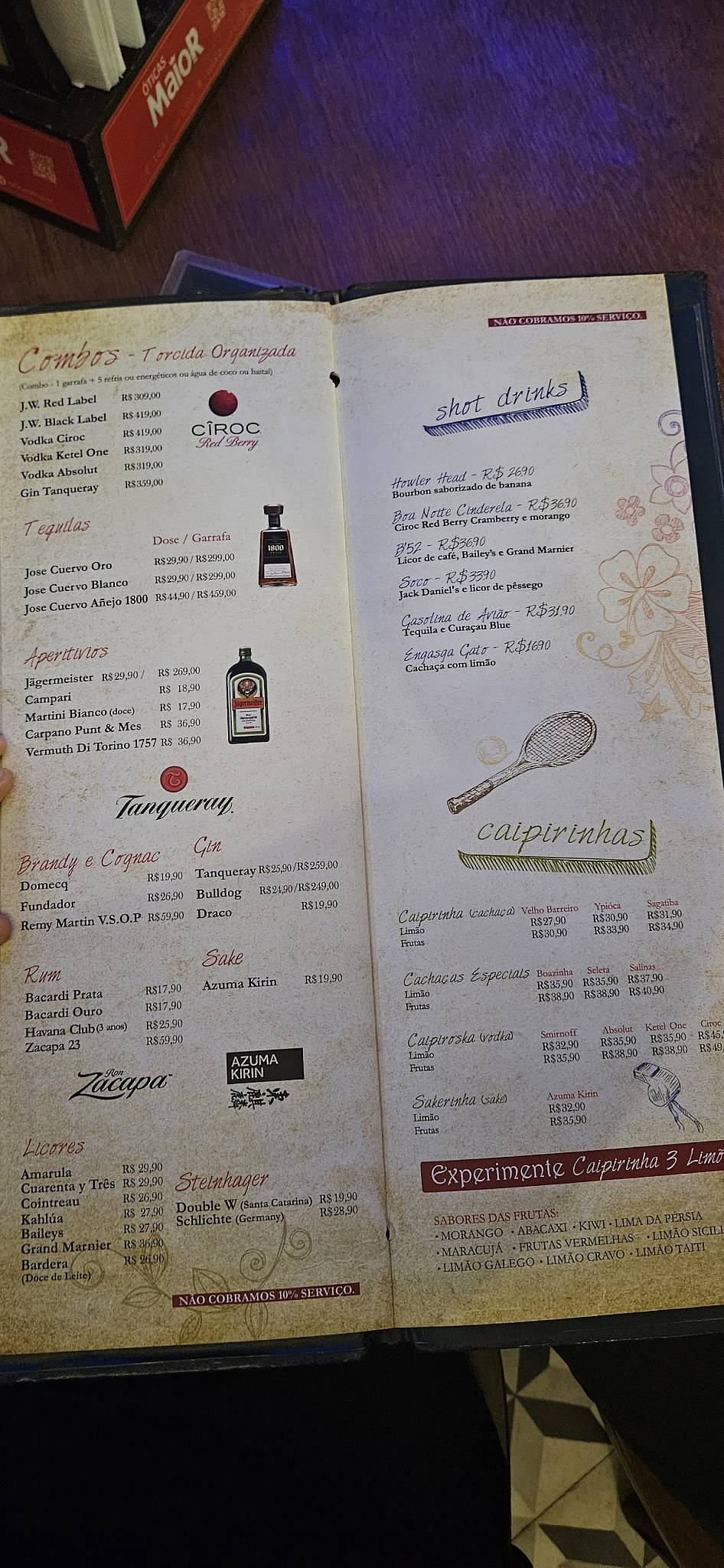 BR 11 Botequim cardápio