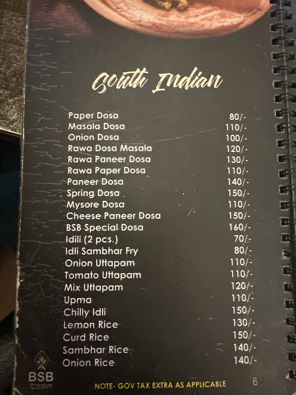 BSB Local menu