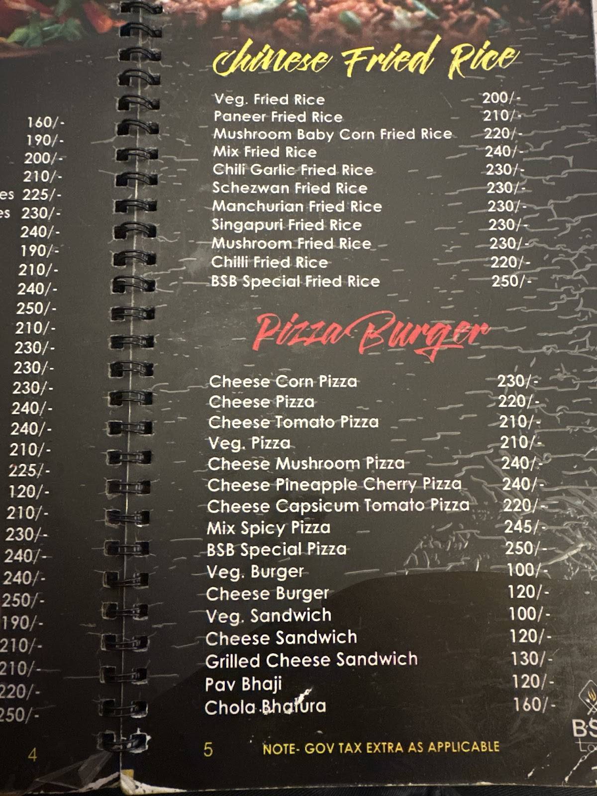 BSB Local menu
