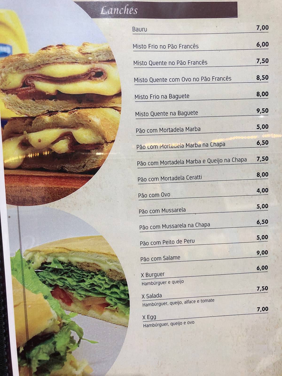 Babilônia Pães e Doces cardápio