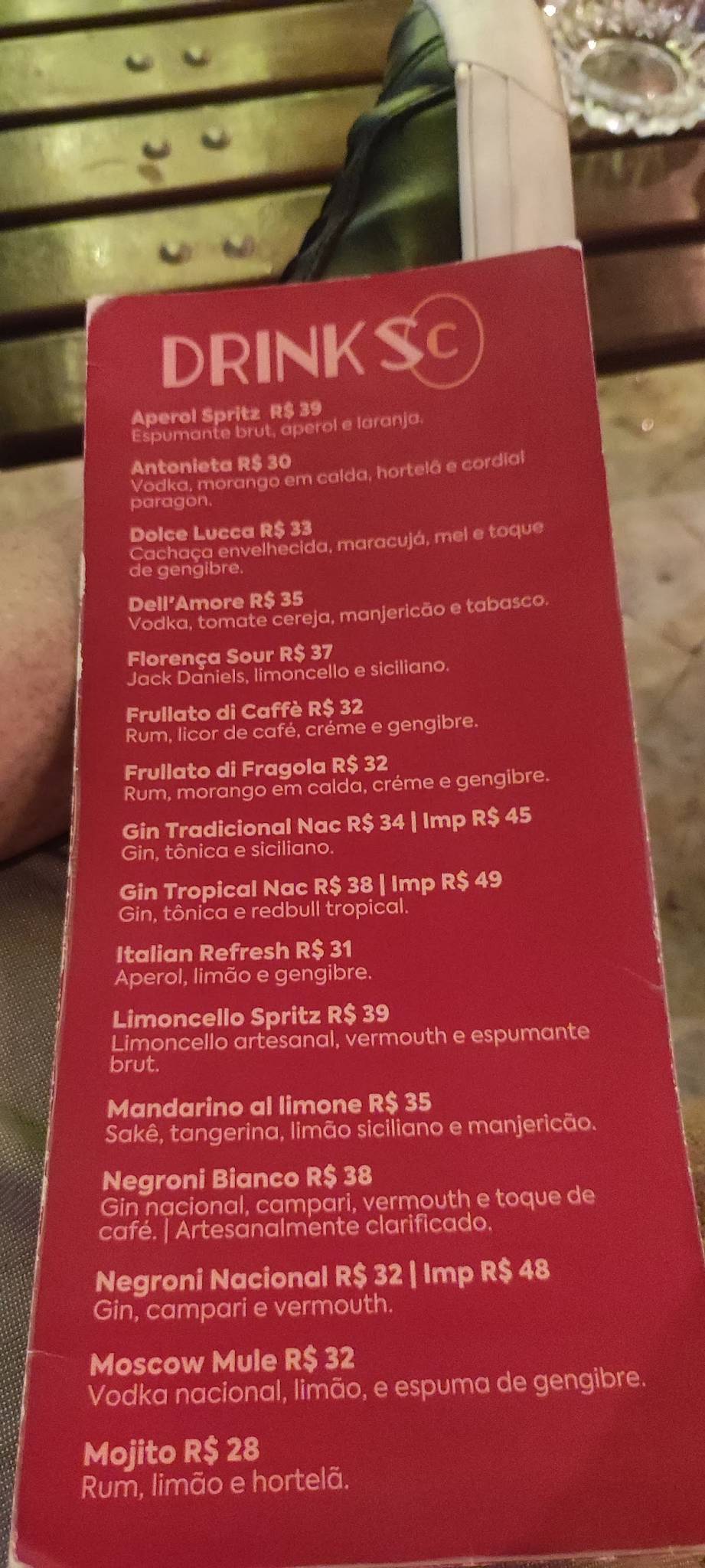 Casa Itália Rodízio Italiano cardápio