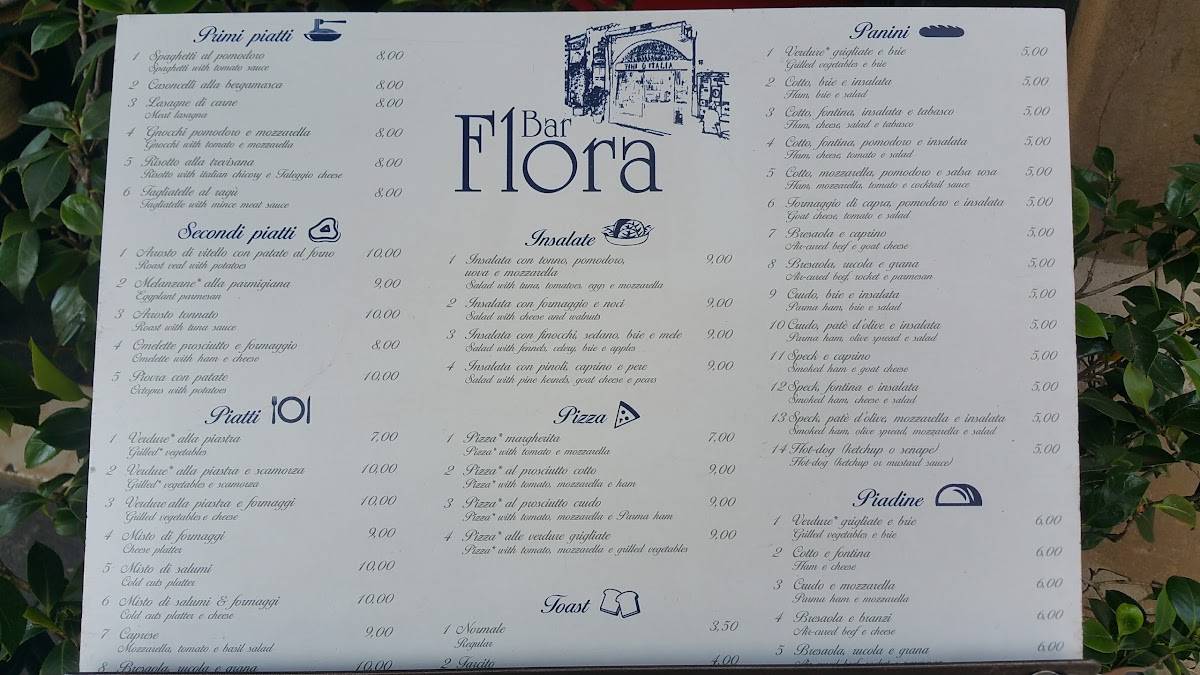 Menu di Bar Flora 