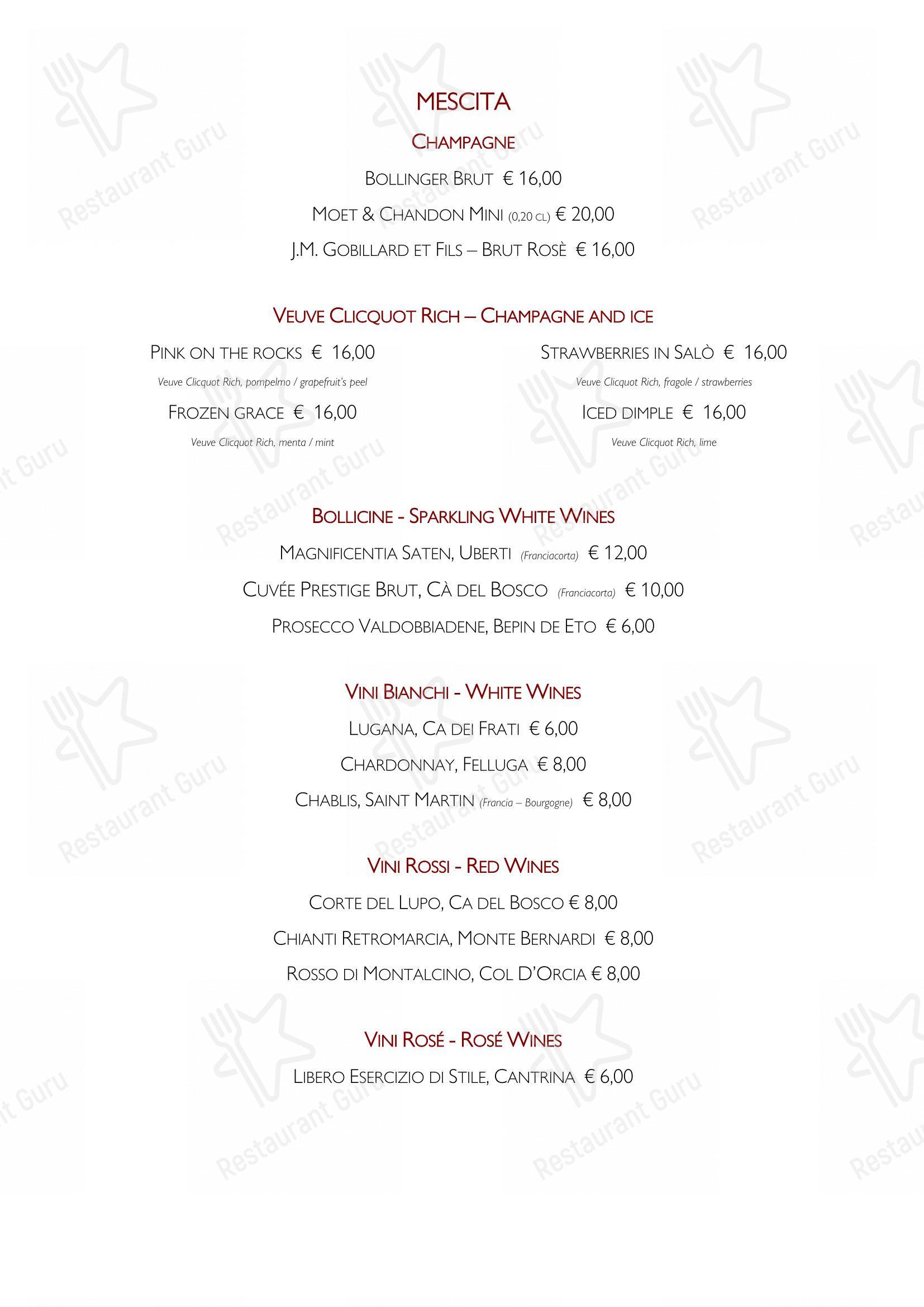 Menu di Bar Italia 1920 - Salò - Menu