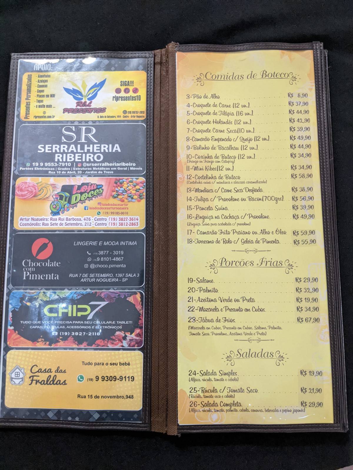 Bar Red Black - Beer and Food cardápio