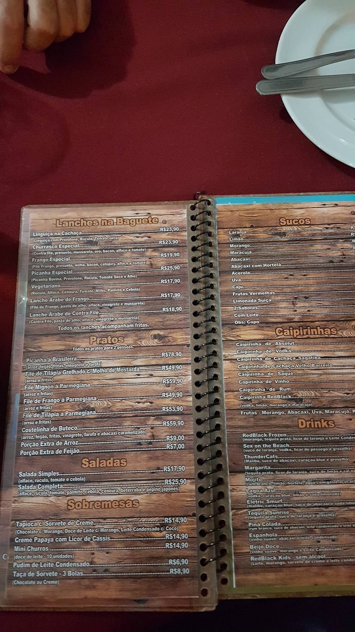 Bar Red Black - Beer and Food cardápio