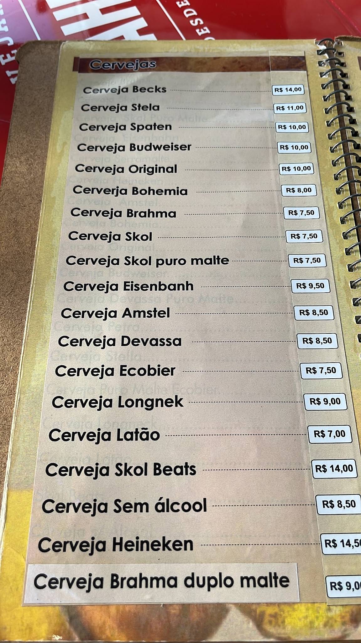 Bar do Gerumim cardápio