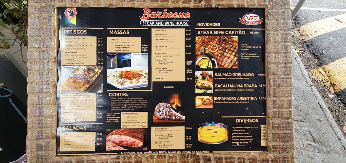 Barbecue Steak House cardápio