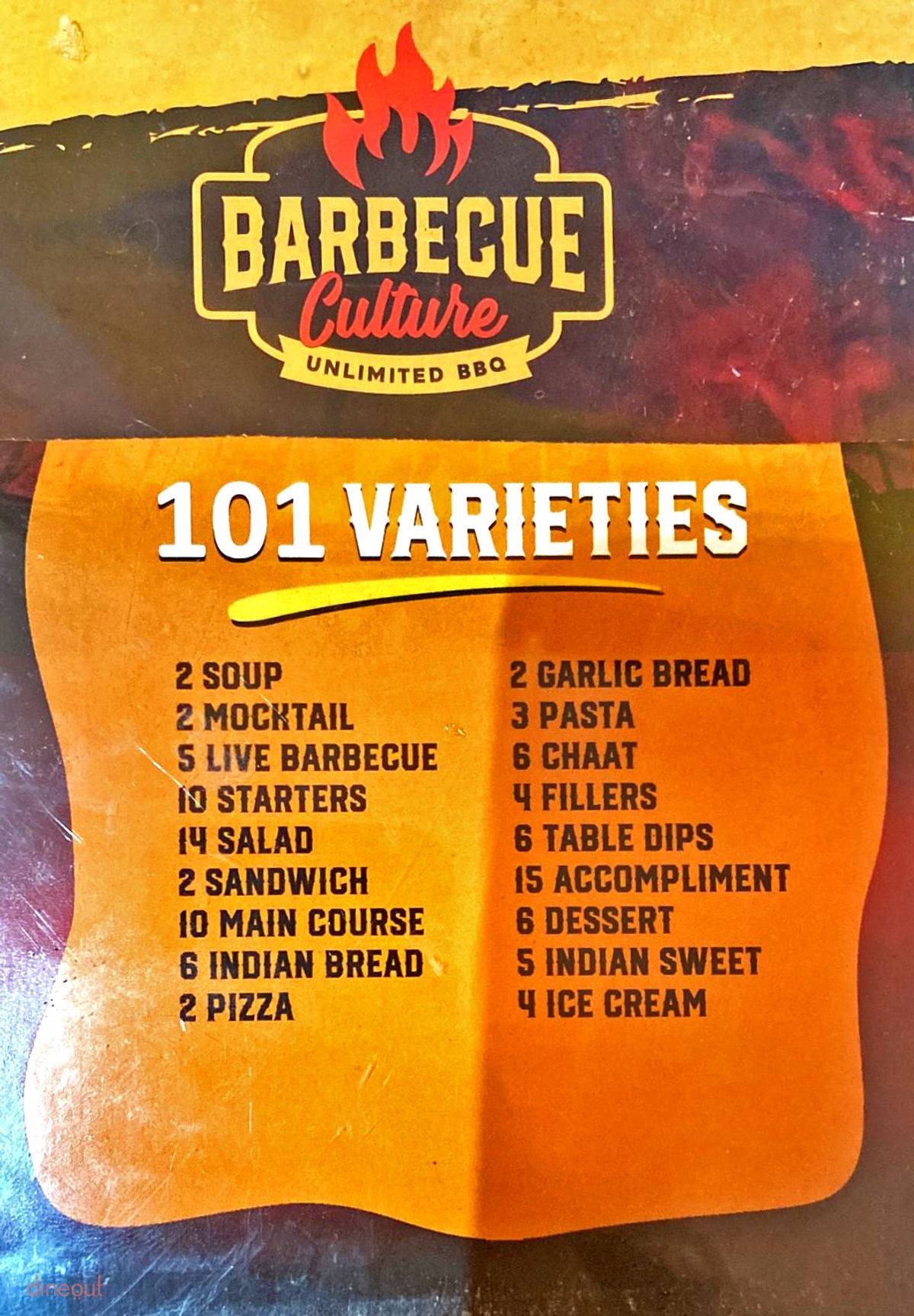 Menu at Barbecue Culture Sindhubhavan Road, Ahmedabad