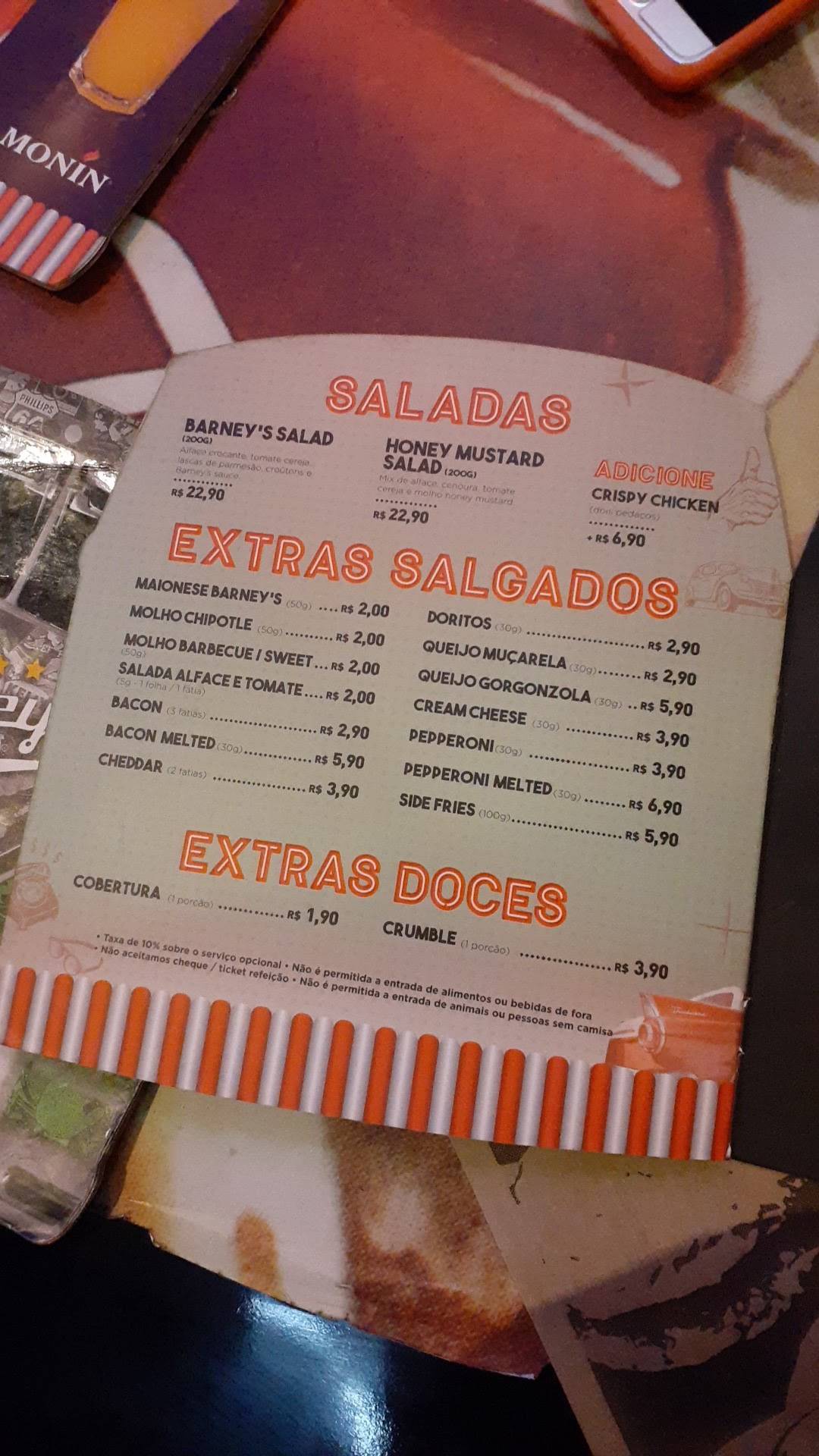 Barney's Burger - Sul cardápio