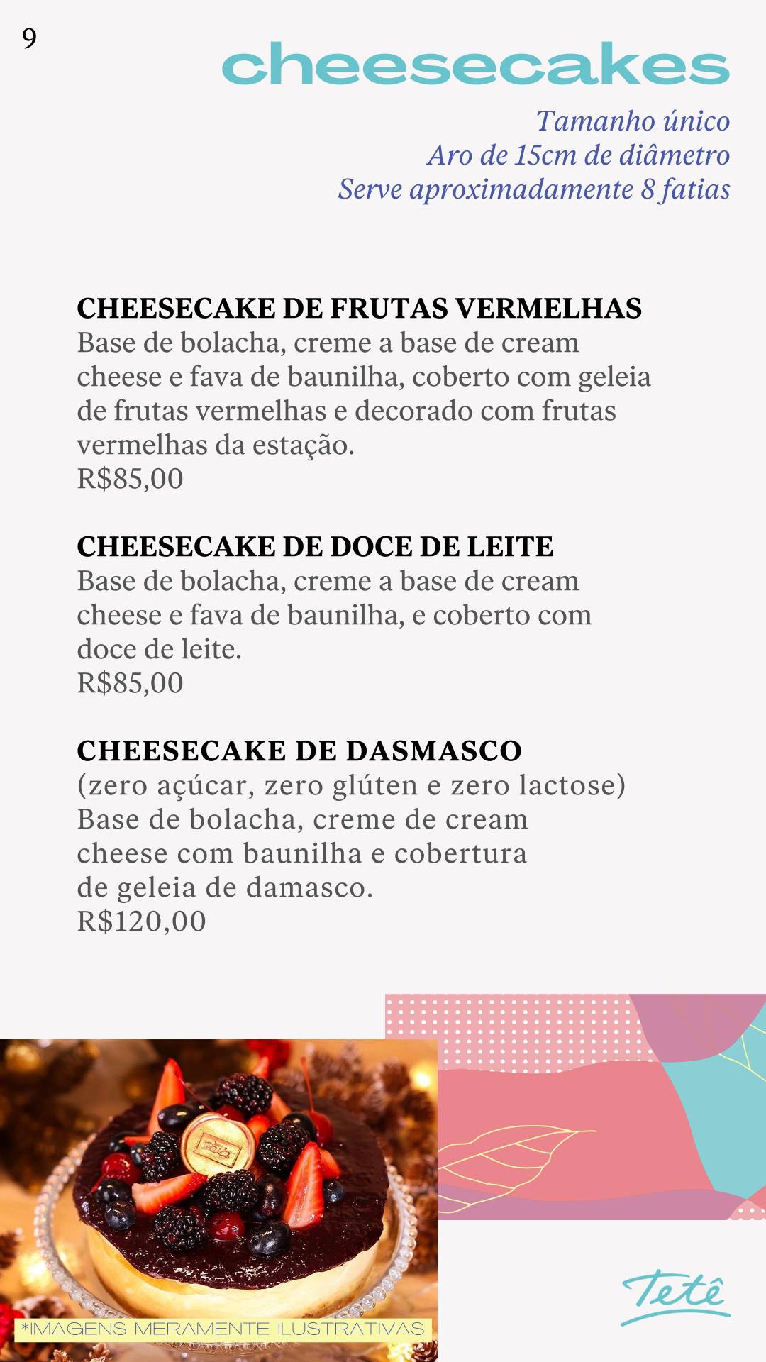 Tetê Confeitaria Villaggio Mall cardápio