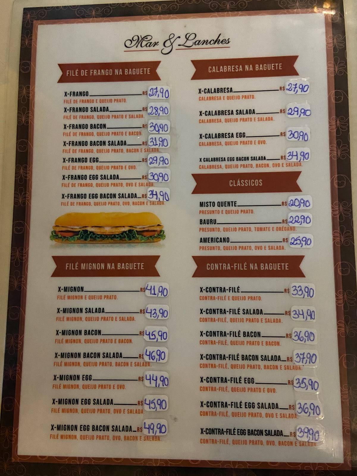 Real Mar & Lanches cardápio