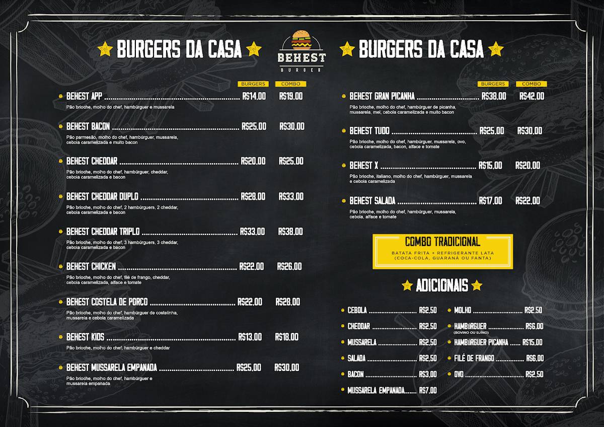 Potocas Burger. Hamburgueria Gourmet e Tradicional cardápio