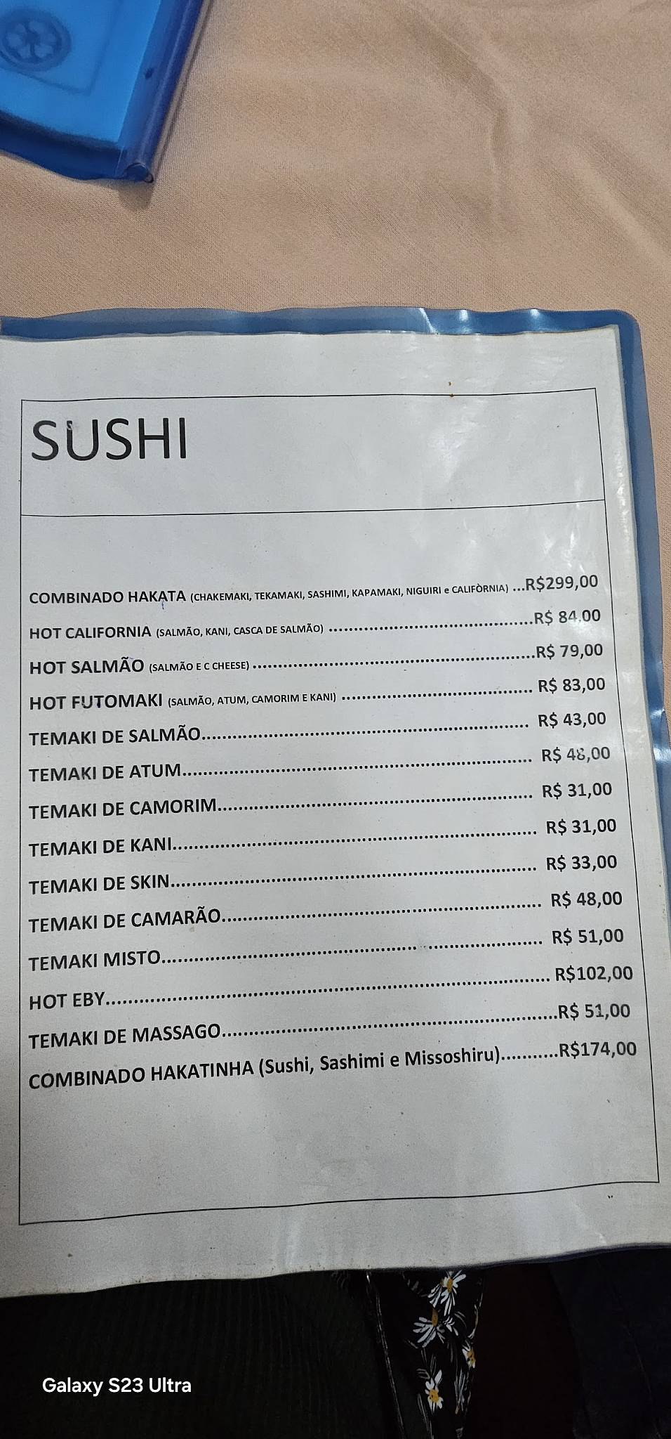 Hakata cardápio
