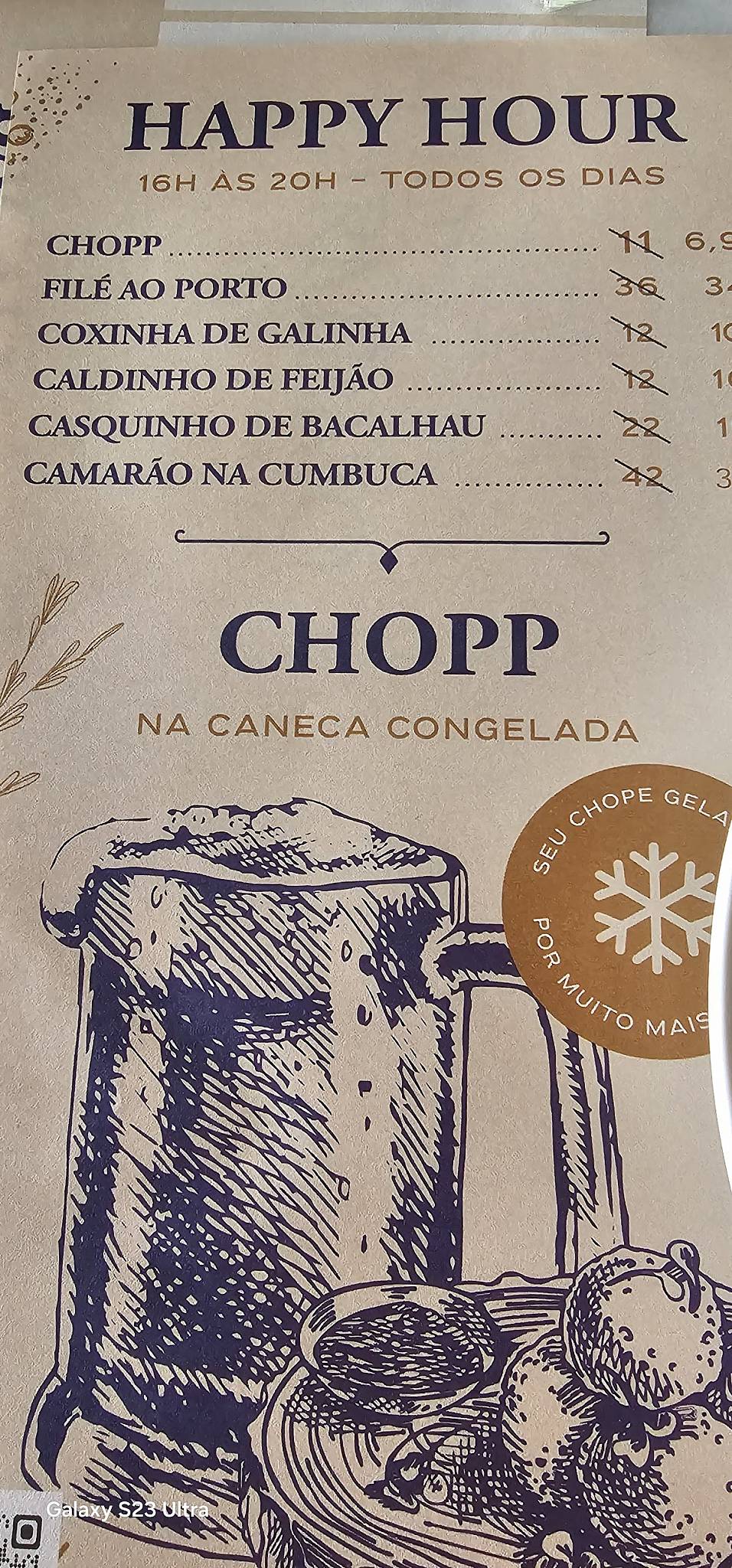 Tio Armênio cardápio