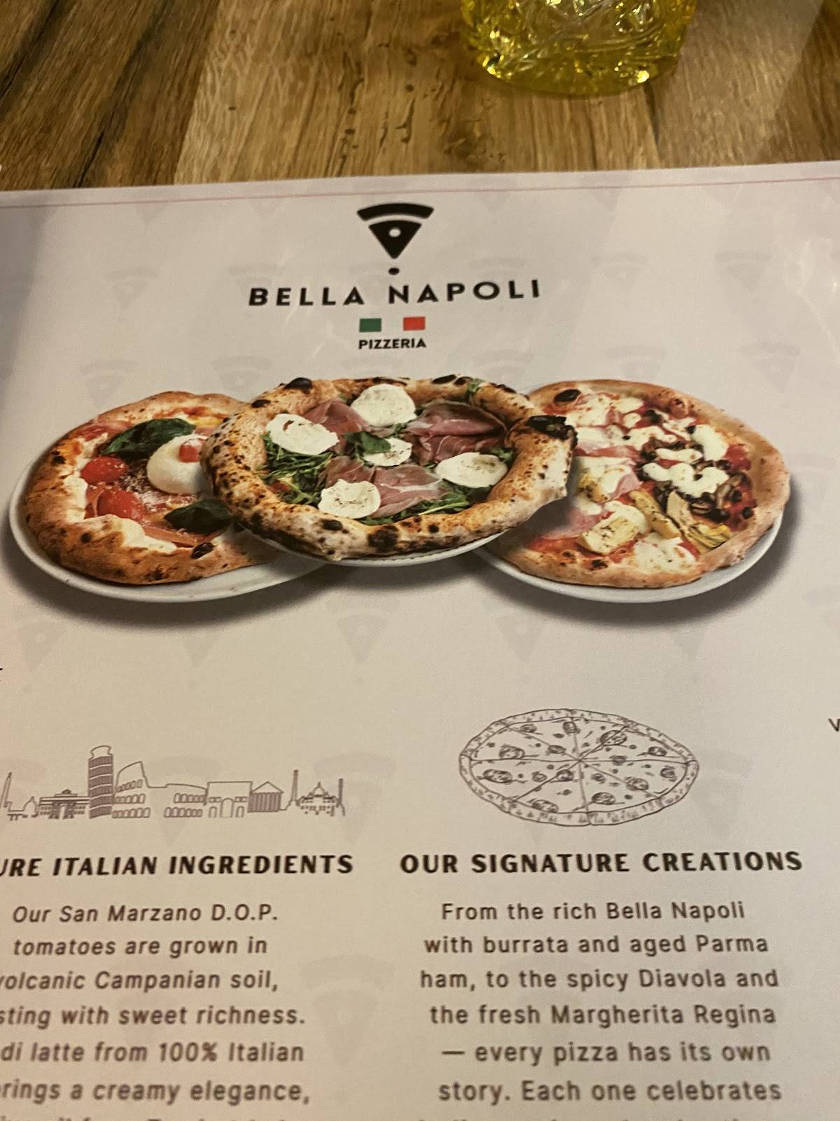 Menu de Bella Napoli