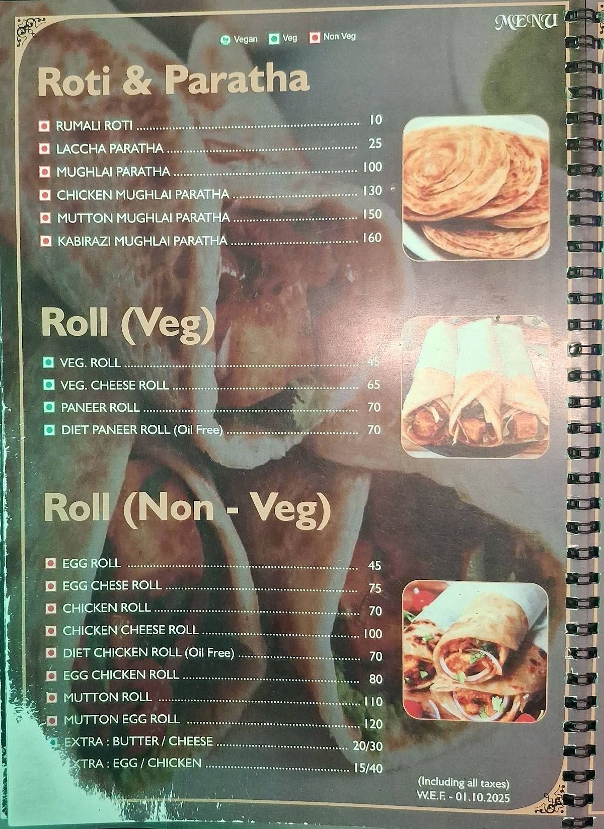 Benfish Garden Cafe menu