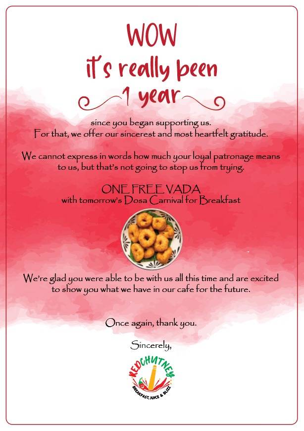 Red Chutney menu