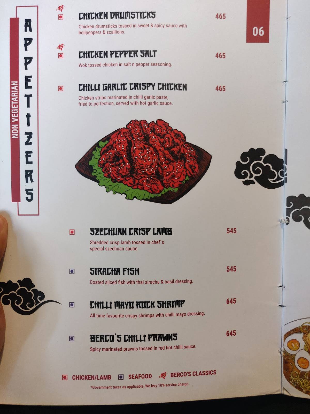 Berco's menu
