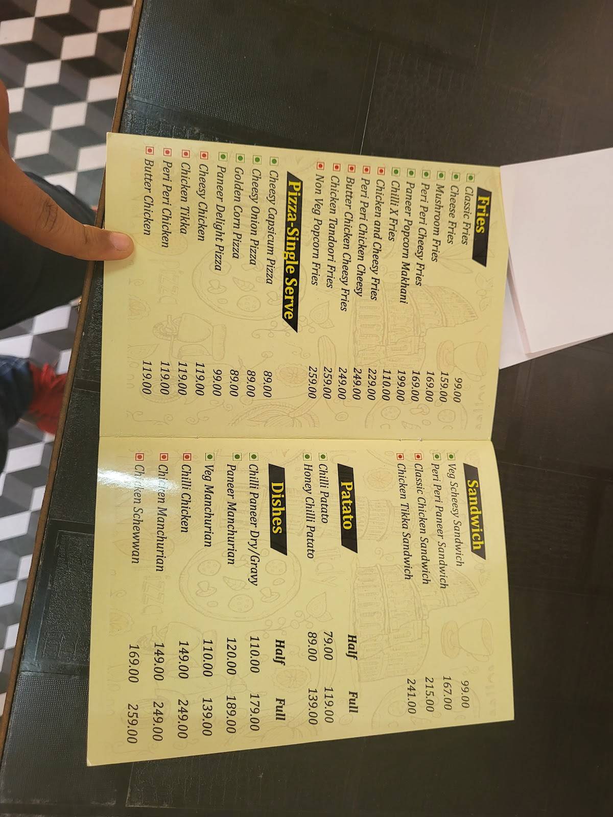 Berlin cafe menu