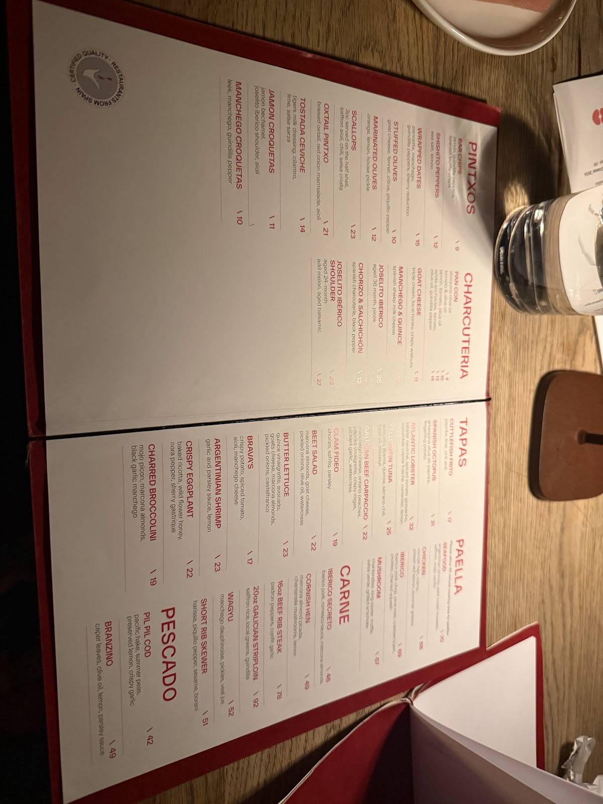 Menu de Beso by Patria