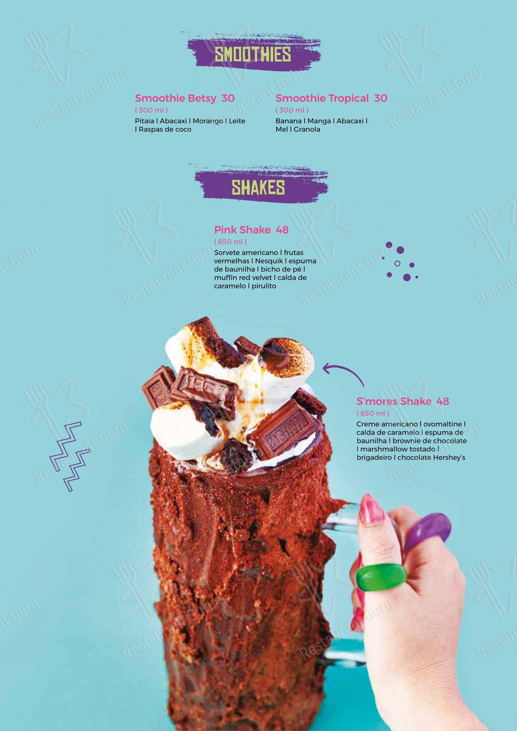 Mundo de Betsy em São Paulo - Menu