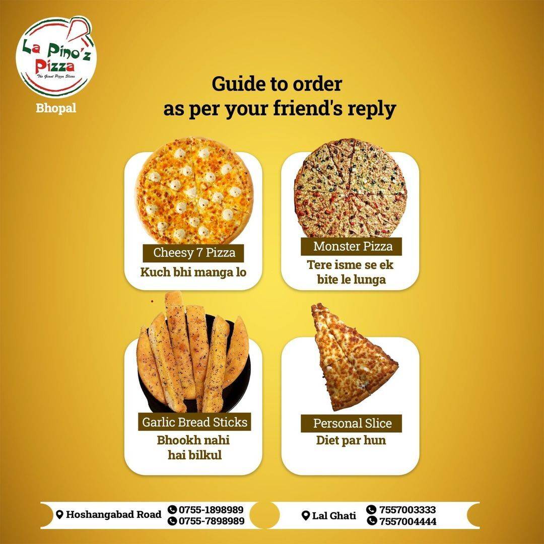 La Pino'z Pizza menu