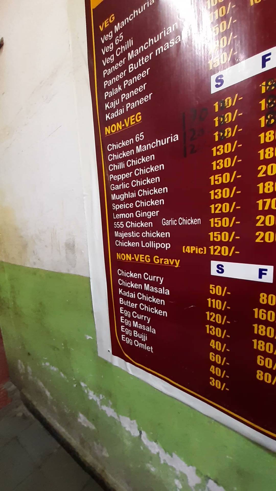 Menu At Bismillah Fast Food Center Hyderabad