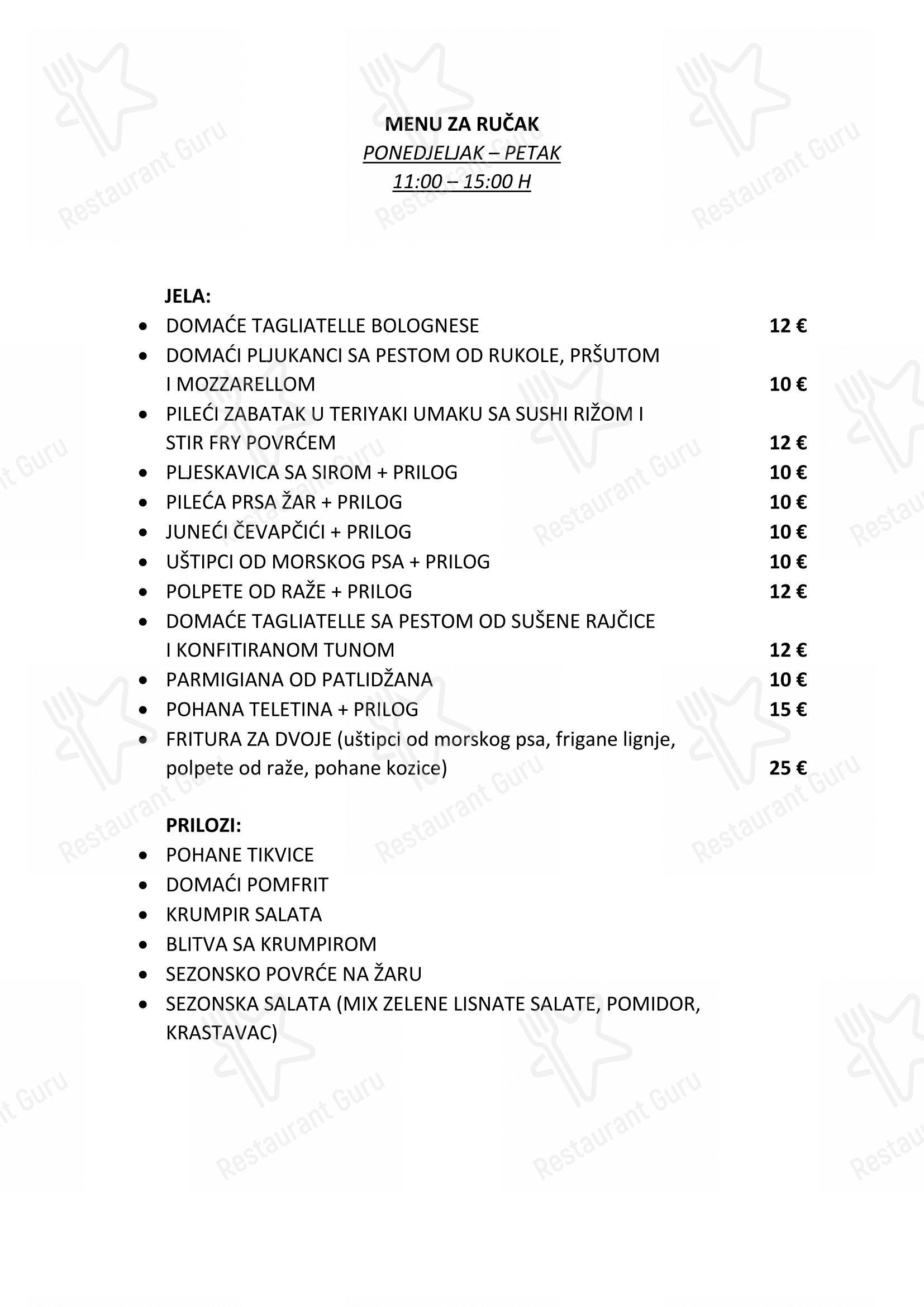 菜单 per Bistro La Scarpetta in Fiume