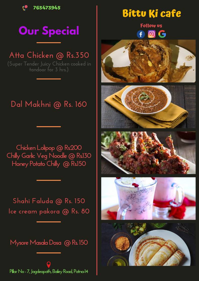 Bittu Ki Cafe menu