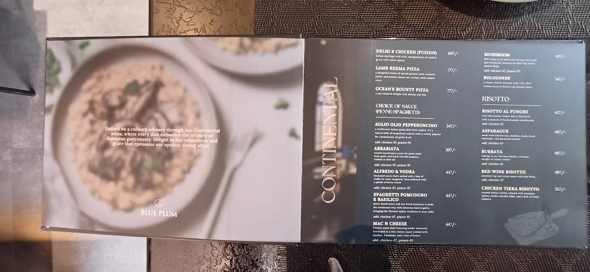 Blue Plum Multi-Cuisine Restaurant menu