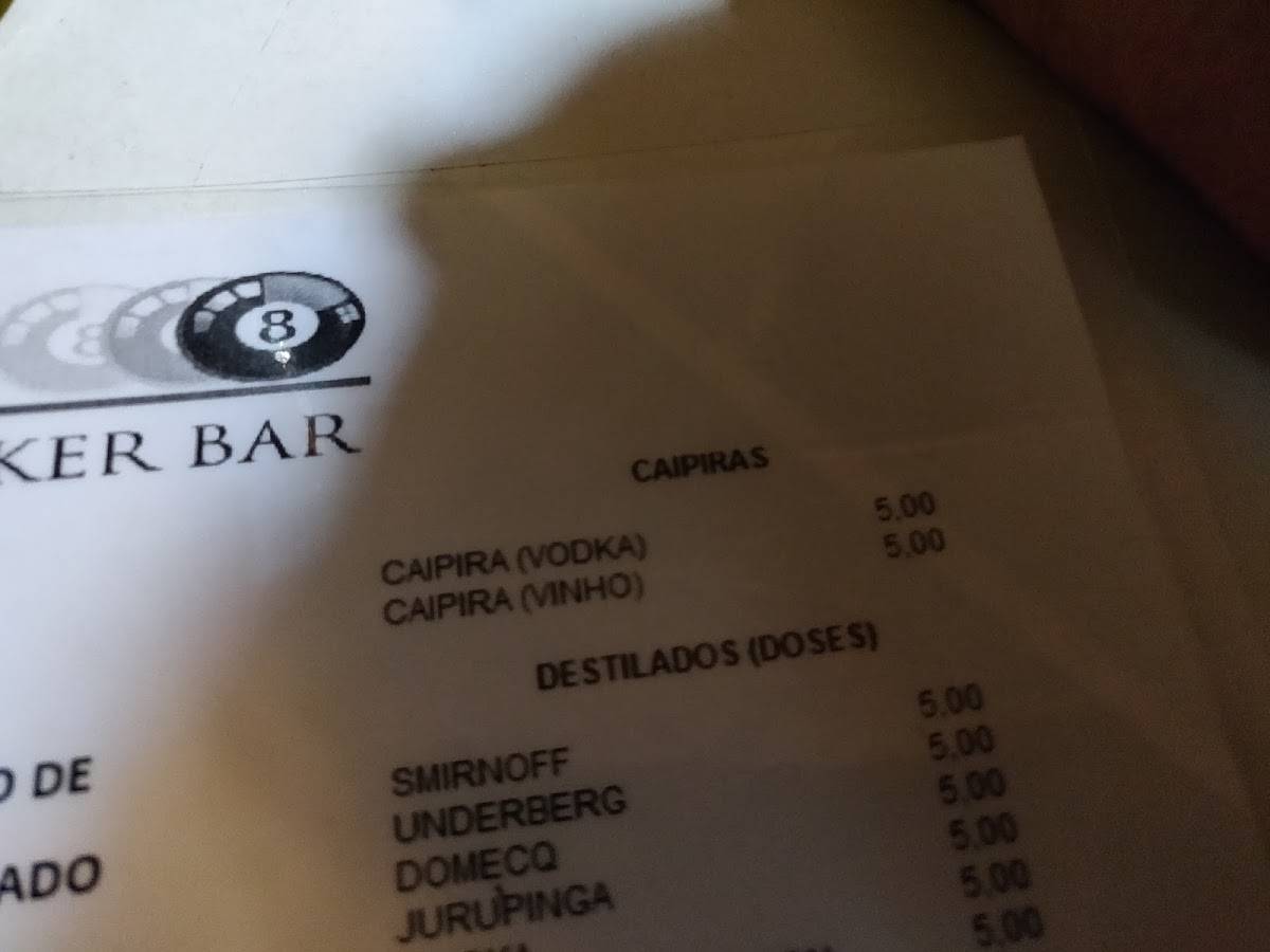 Bola Snooker Bar cardápio