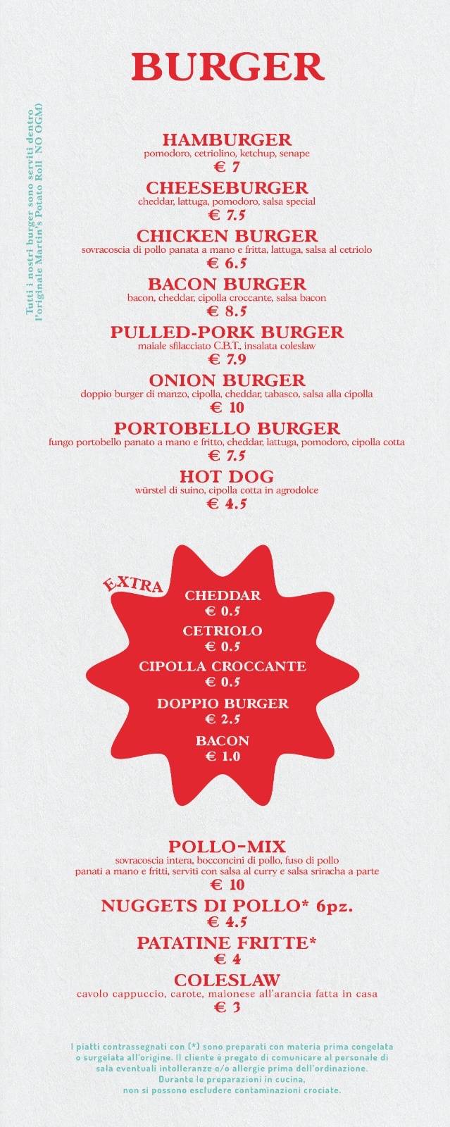 Menu di Bolazzi 