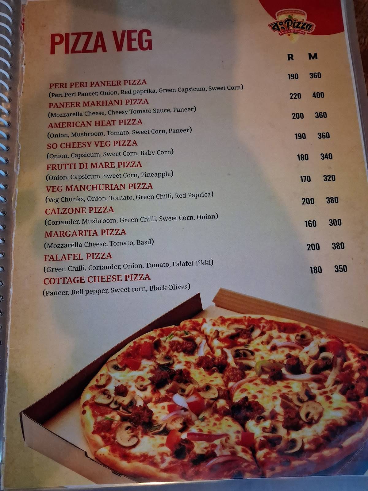 Bong pizza Goura menu