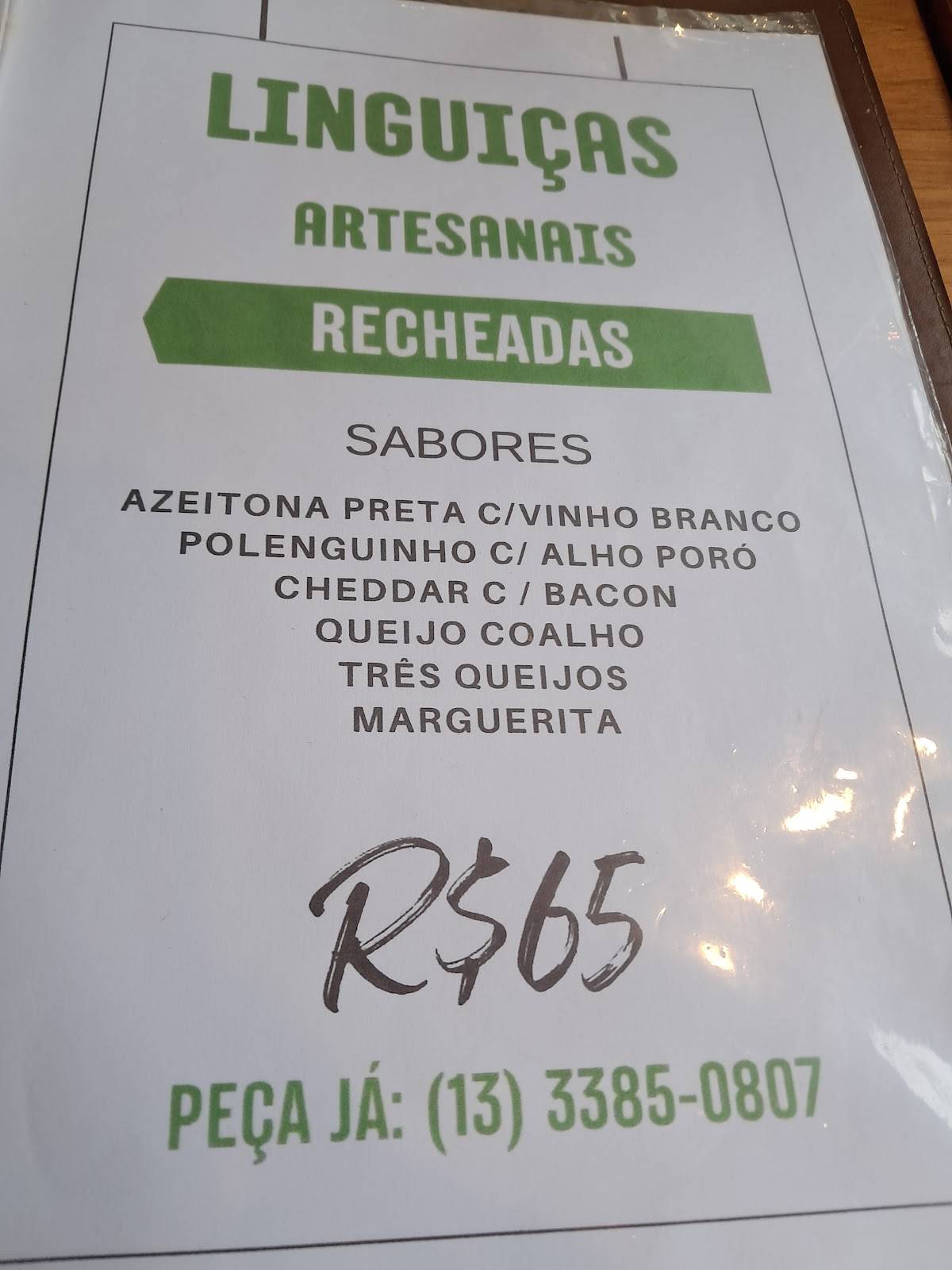 Boteco Seu Costa cardápio