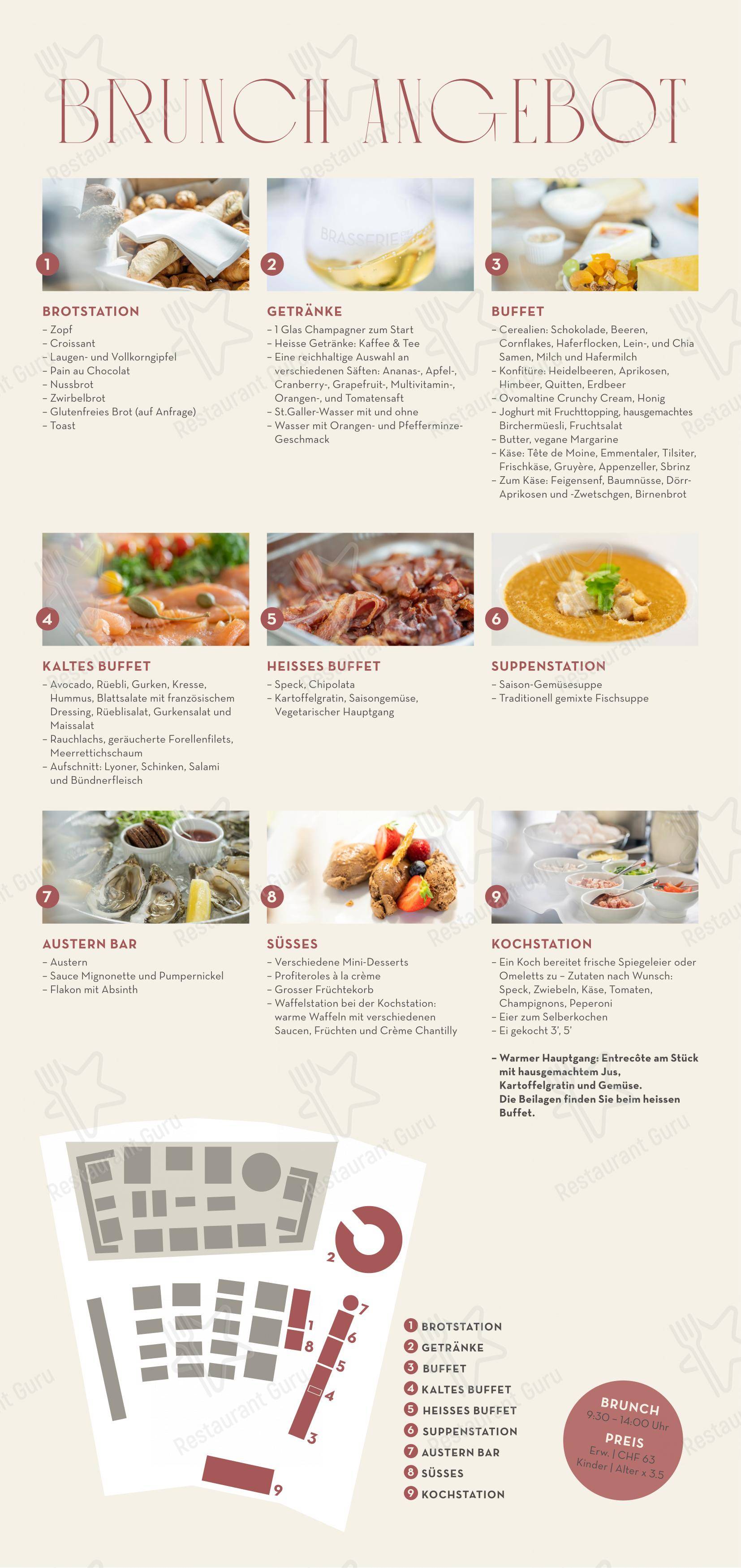 Brasserie LOK in San Gallo - 菜单