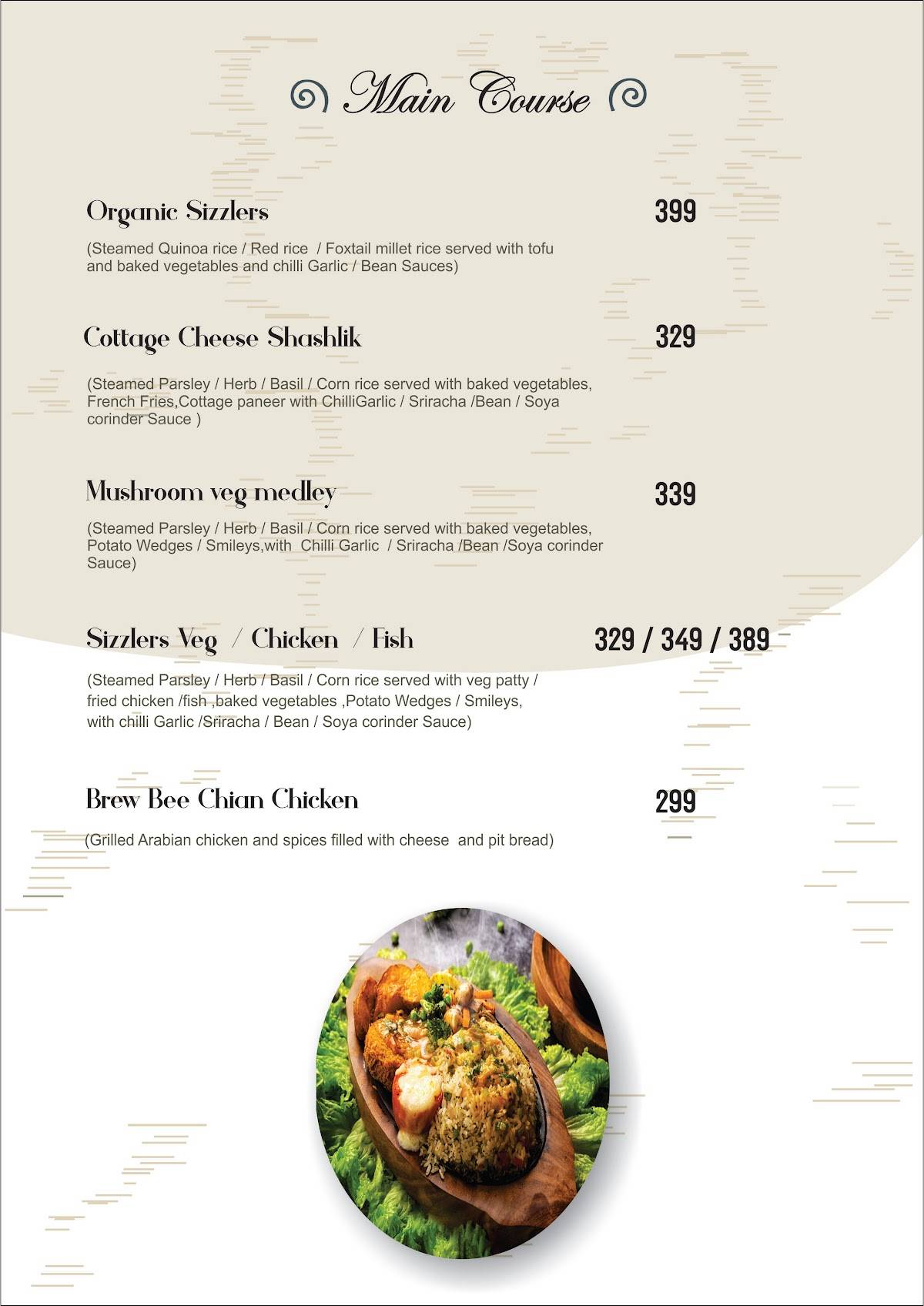 BrewBee - Café in Coimbatore menu