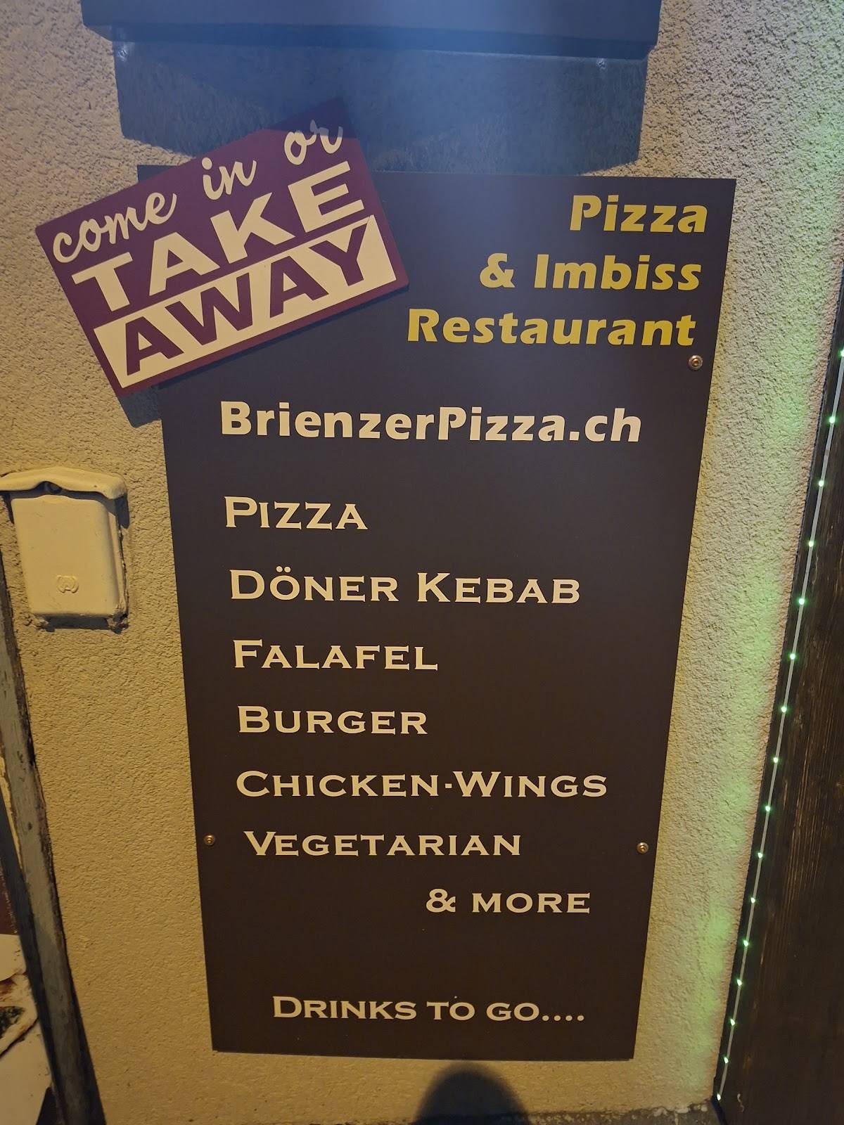 Menu di Brienzer Express 
