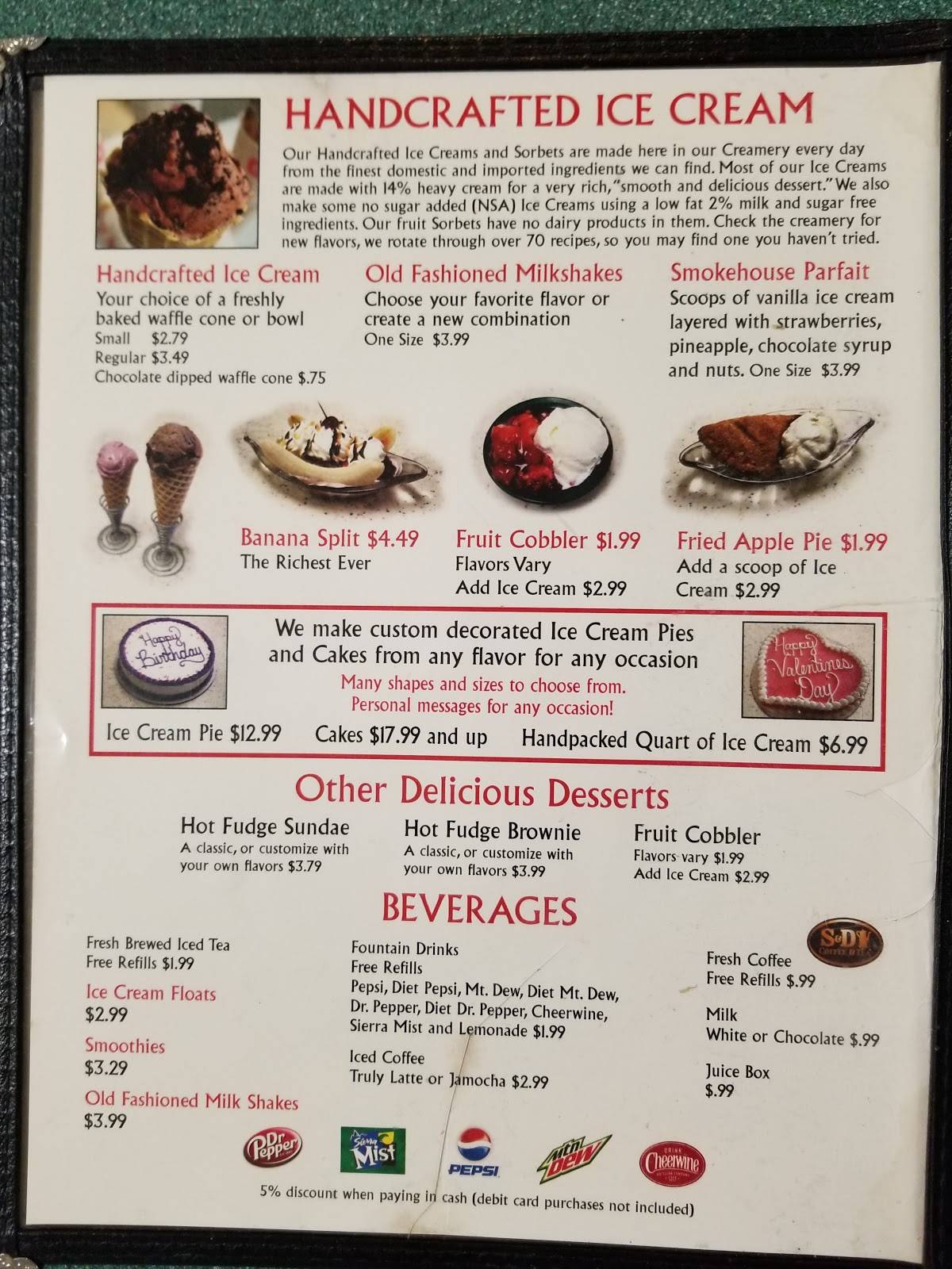 Menu at Brushy Mountain Smokehouse and Creamery restaurant, North ...