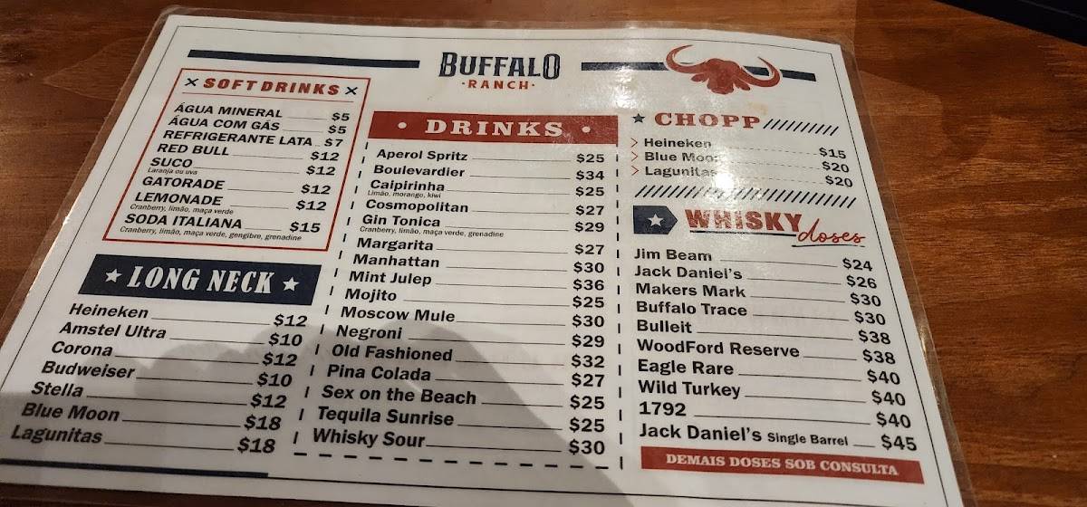 Buffalo Ranch cardápio