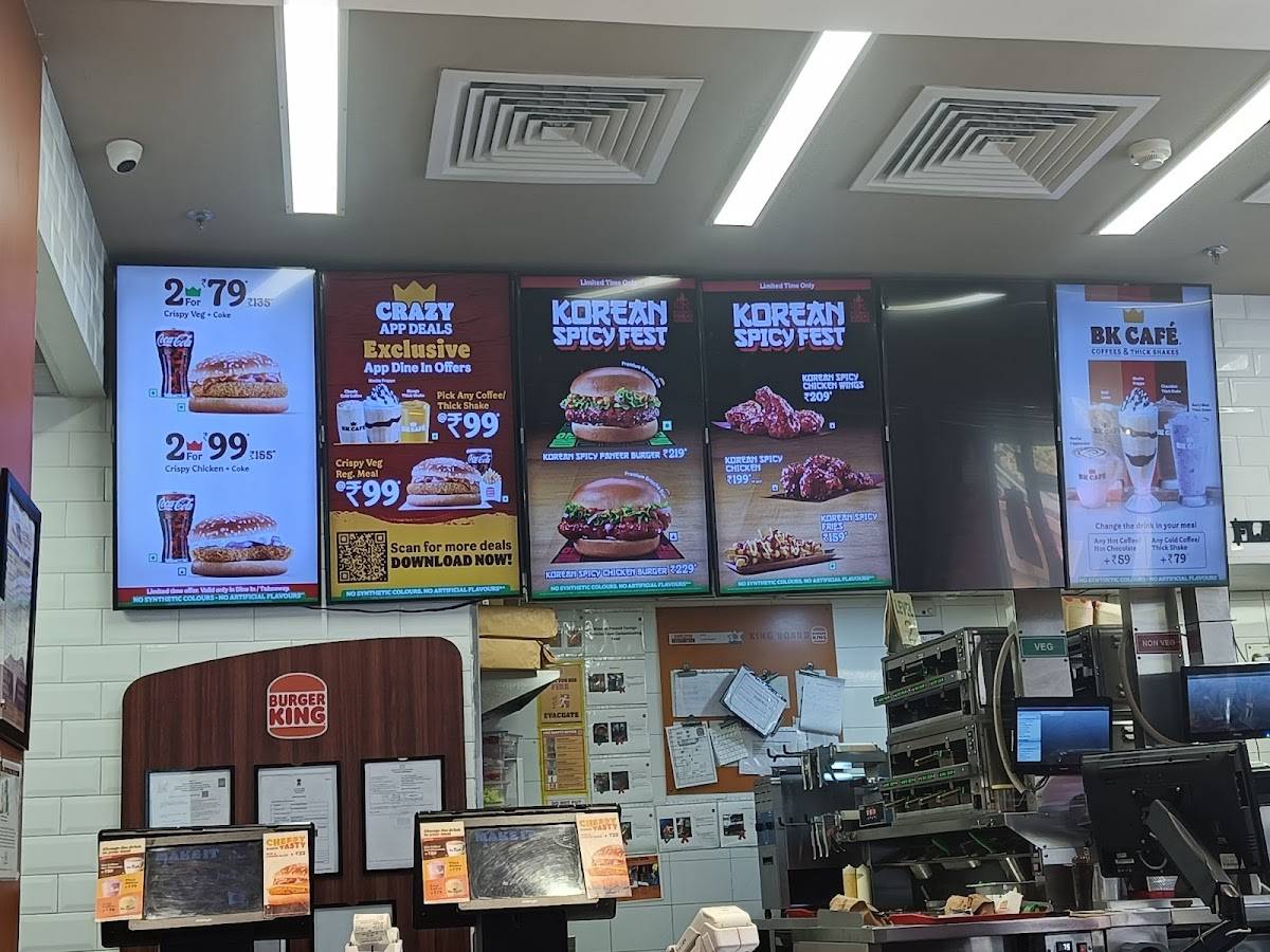 Burger King menu